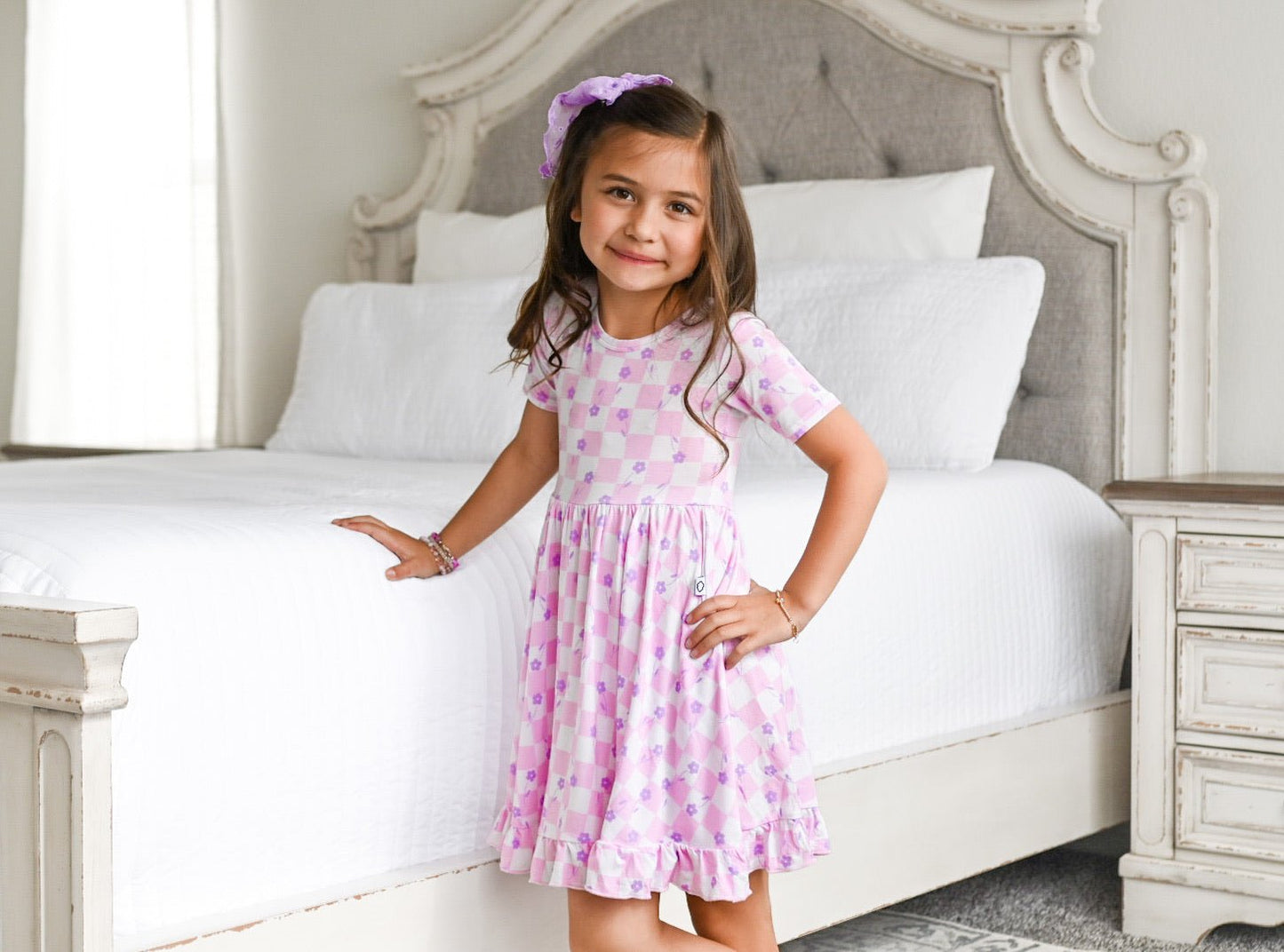 LAVENDER DAISIEZzz DREAM RUFFLE DRESS - Mack & Harvie