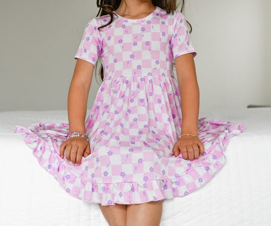 LAVENDER DAISIEZzz DREAM RUFFLE DRESS - Mack & Harvie