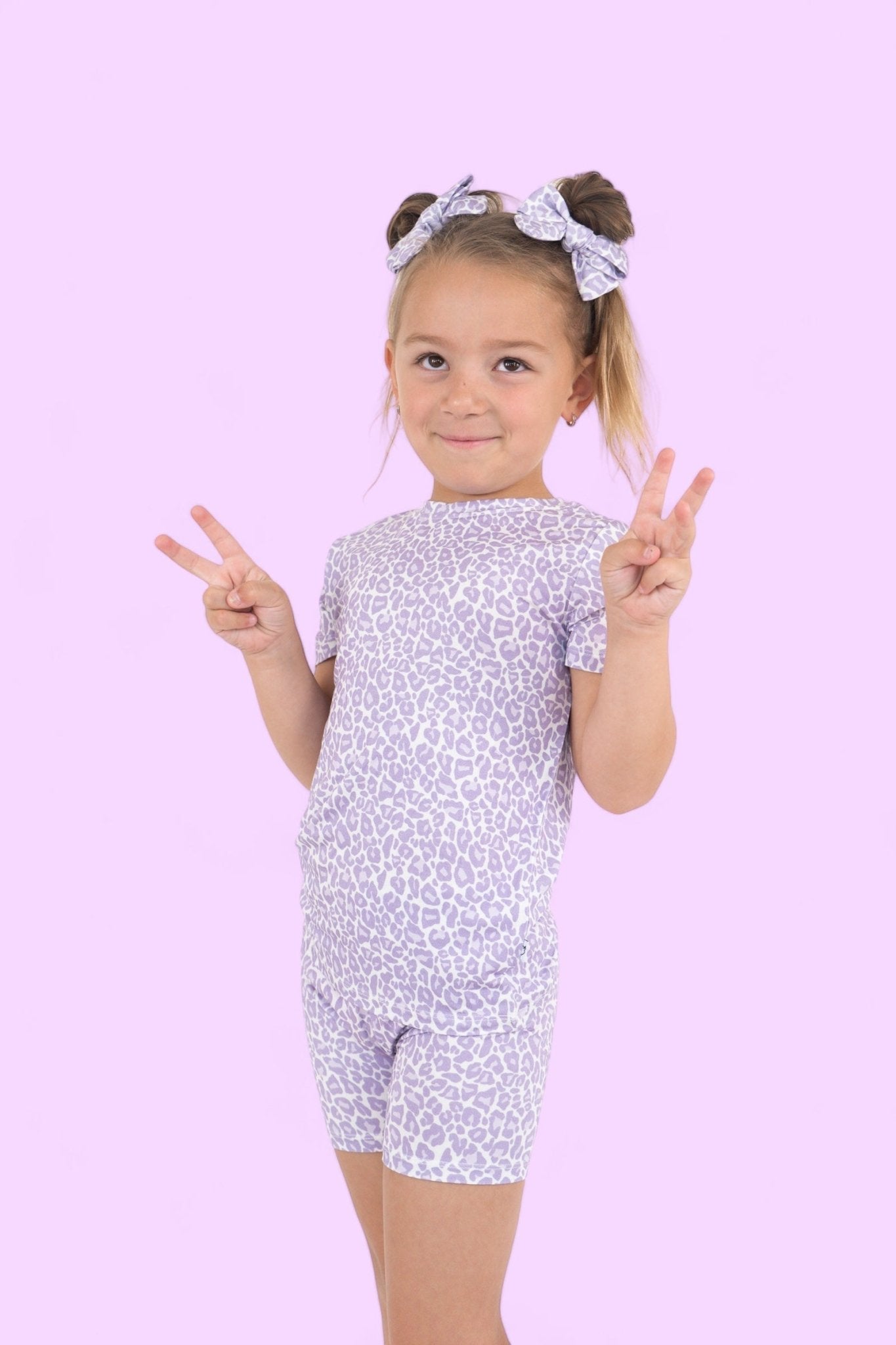 LAVENDER LEOPARD DREAM SHORT SET - Mack & Harvie