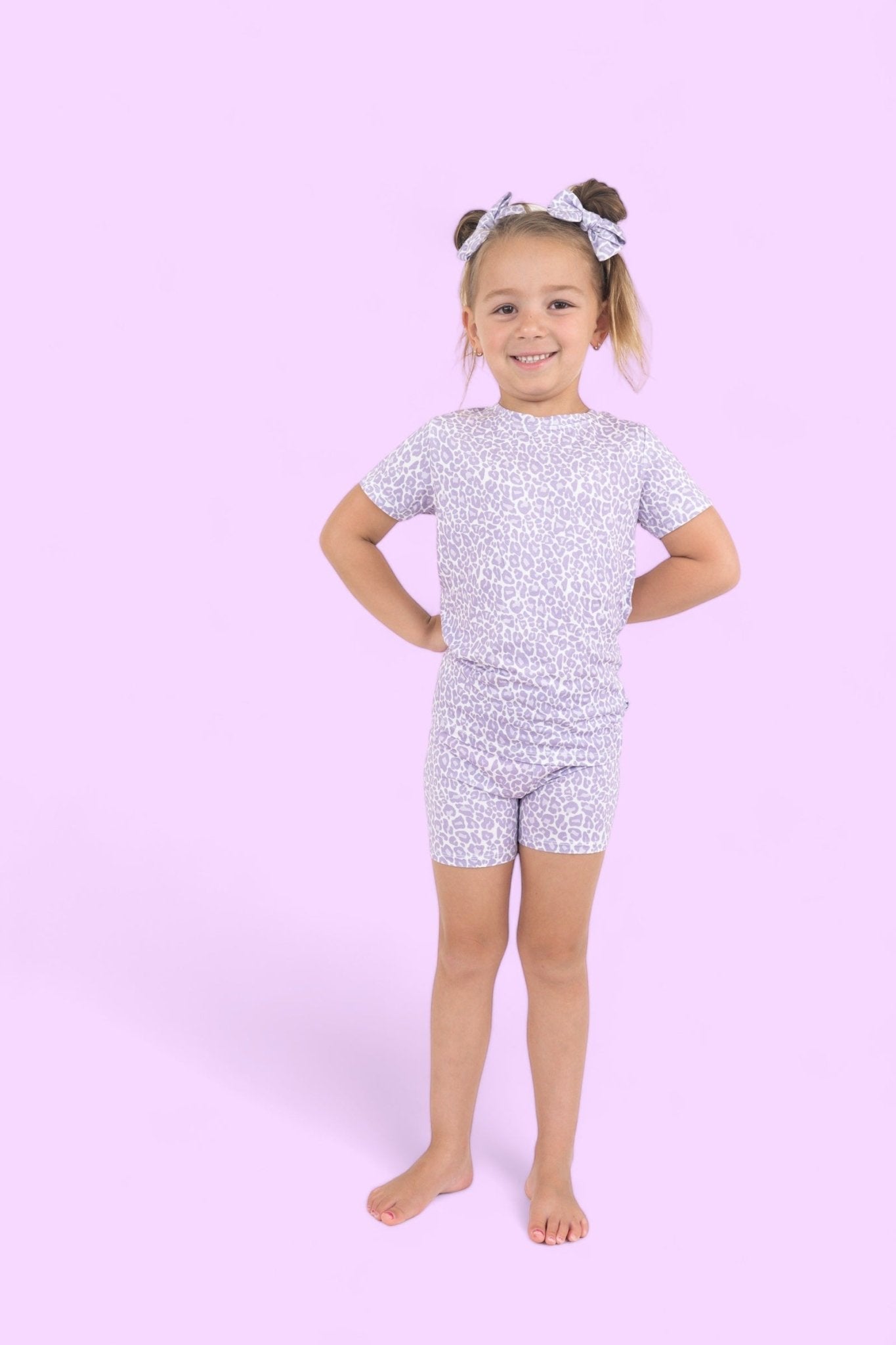 LAVENDER LEOPARD DREAM SHORT SET - Mack & Harvie