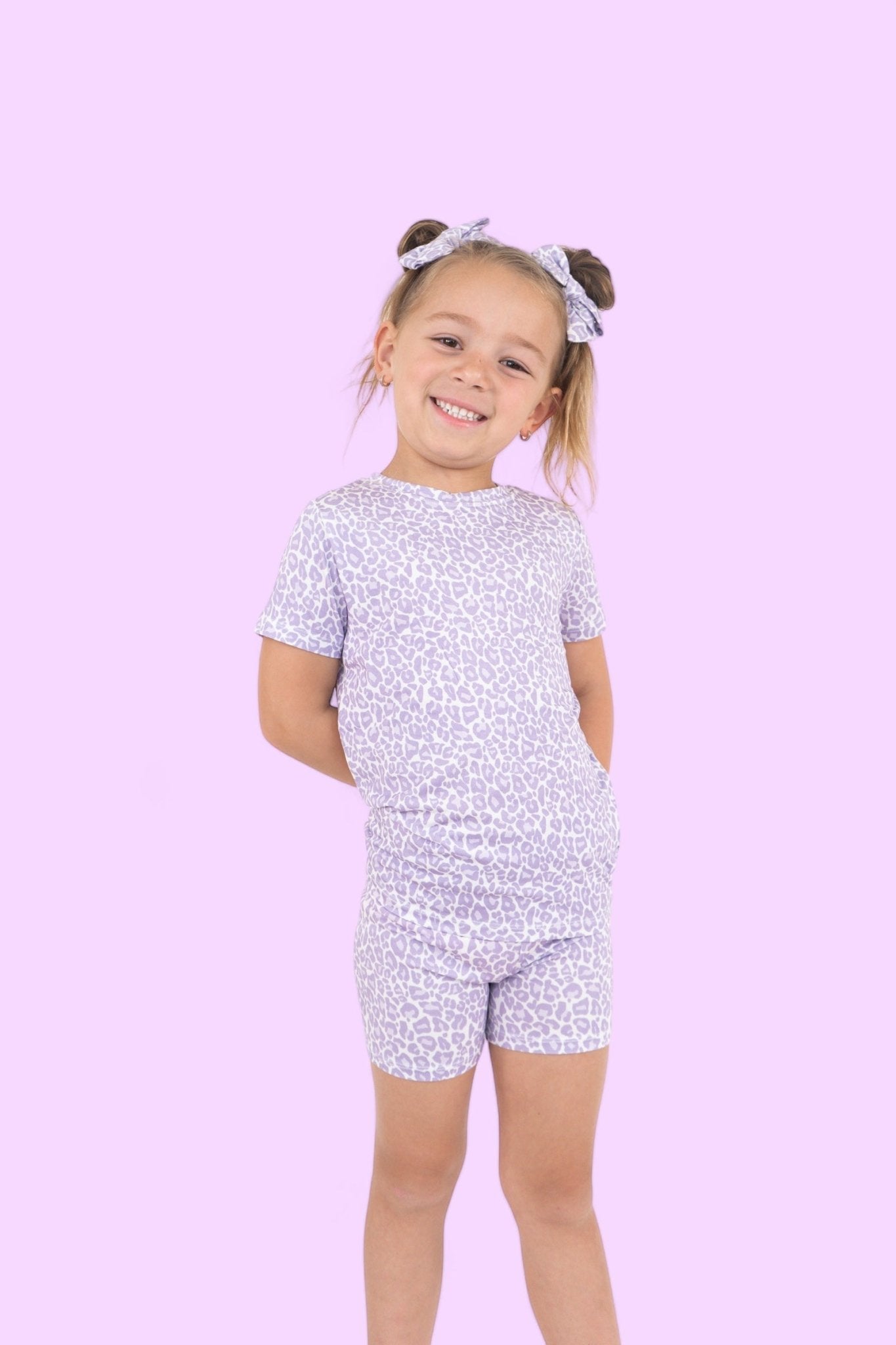 LAVENDER LEOPARD DREAM SHORT SET - Mack & Harvie