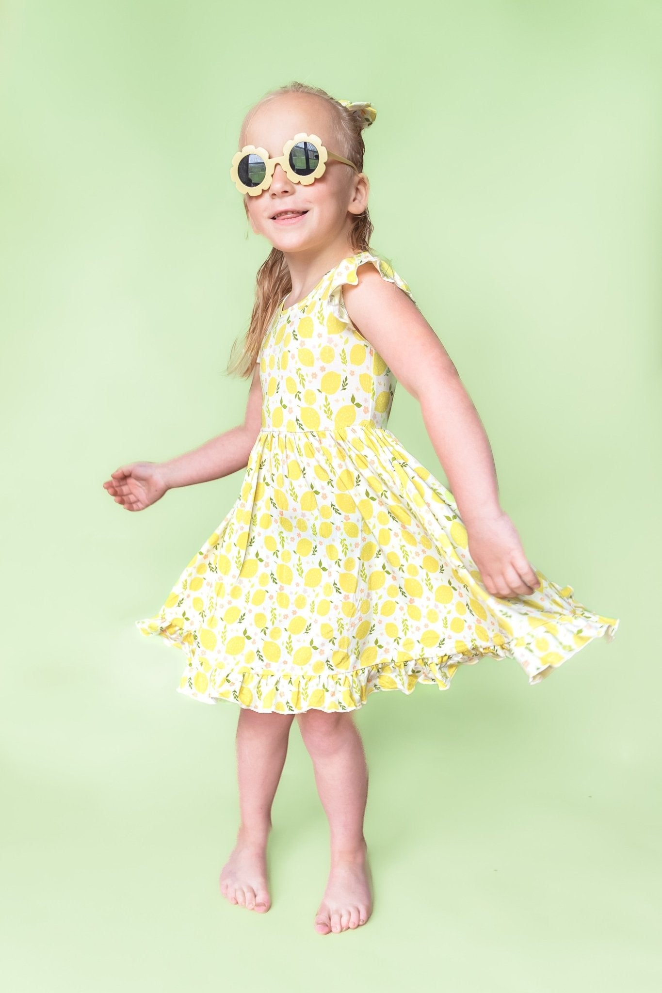 LEMON BLOSSOMS DREAM RUFFLE DRESS - Mack & Harvie