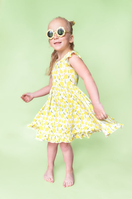 LEMON BLOSSOMS DREAM RUFFLE DRESS - Mack & Harvie