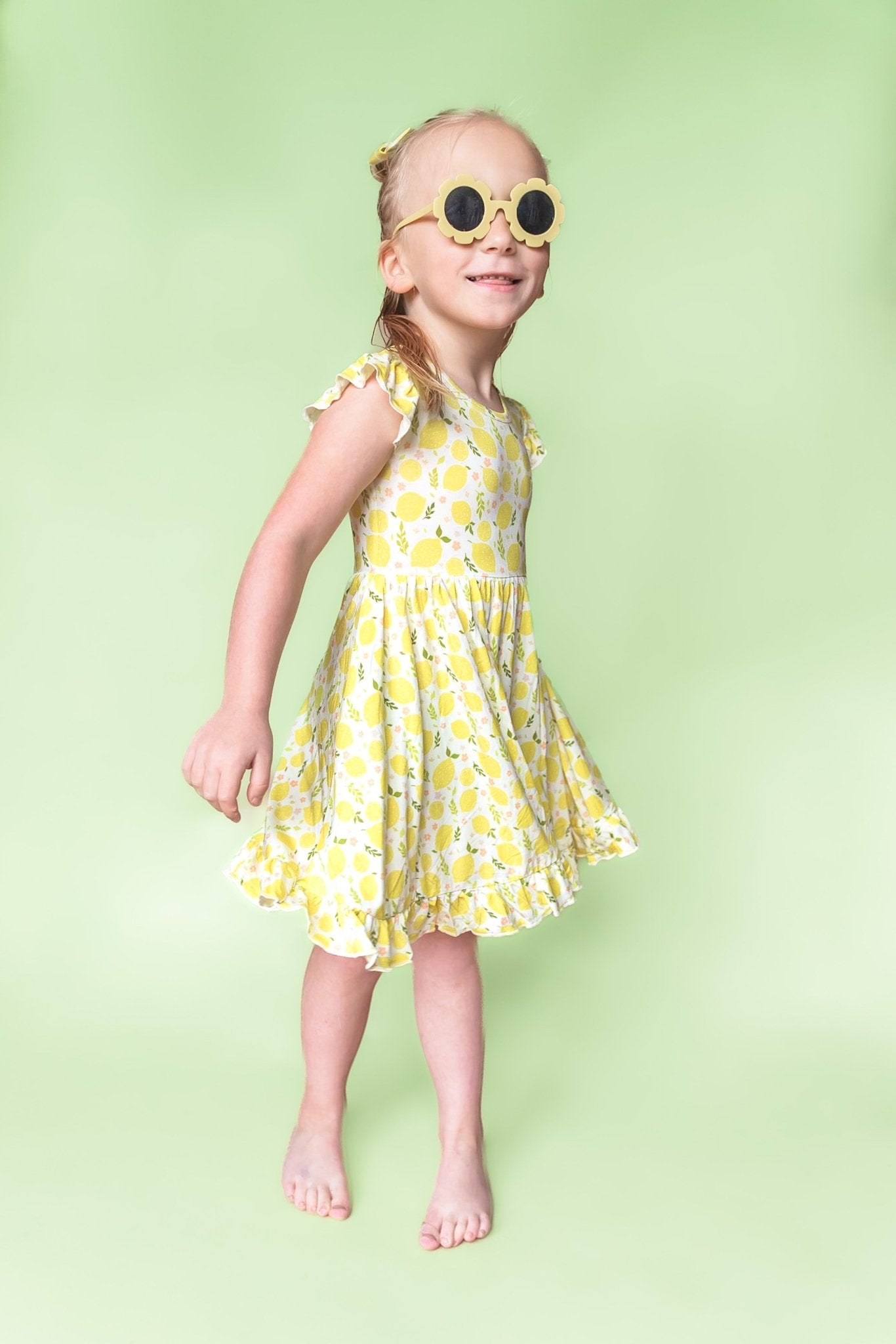 LEMON BLOSSOMS DREAM RUFFLE DRESS - Mack & Harvie