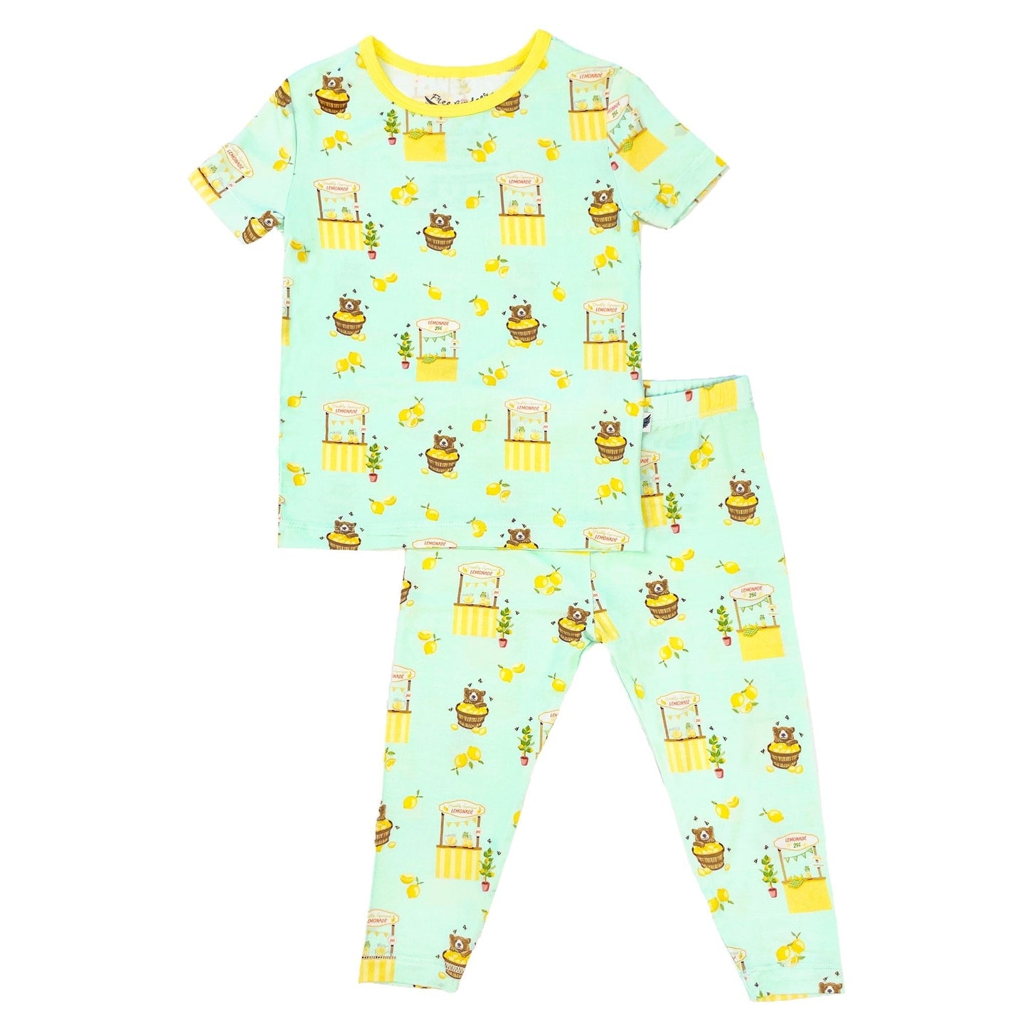 Lemonade Stands & Honey Bears Short Sleeve Pajama Set (2T - 12Y) - Mack & Harvie