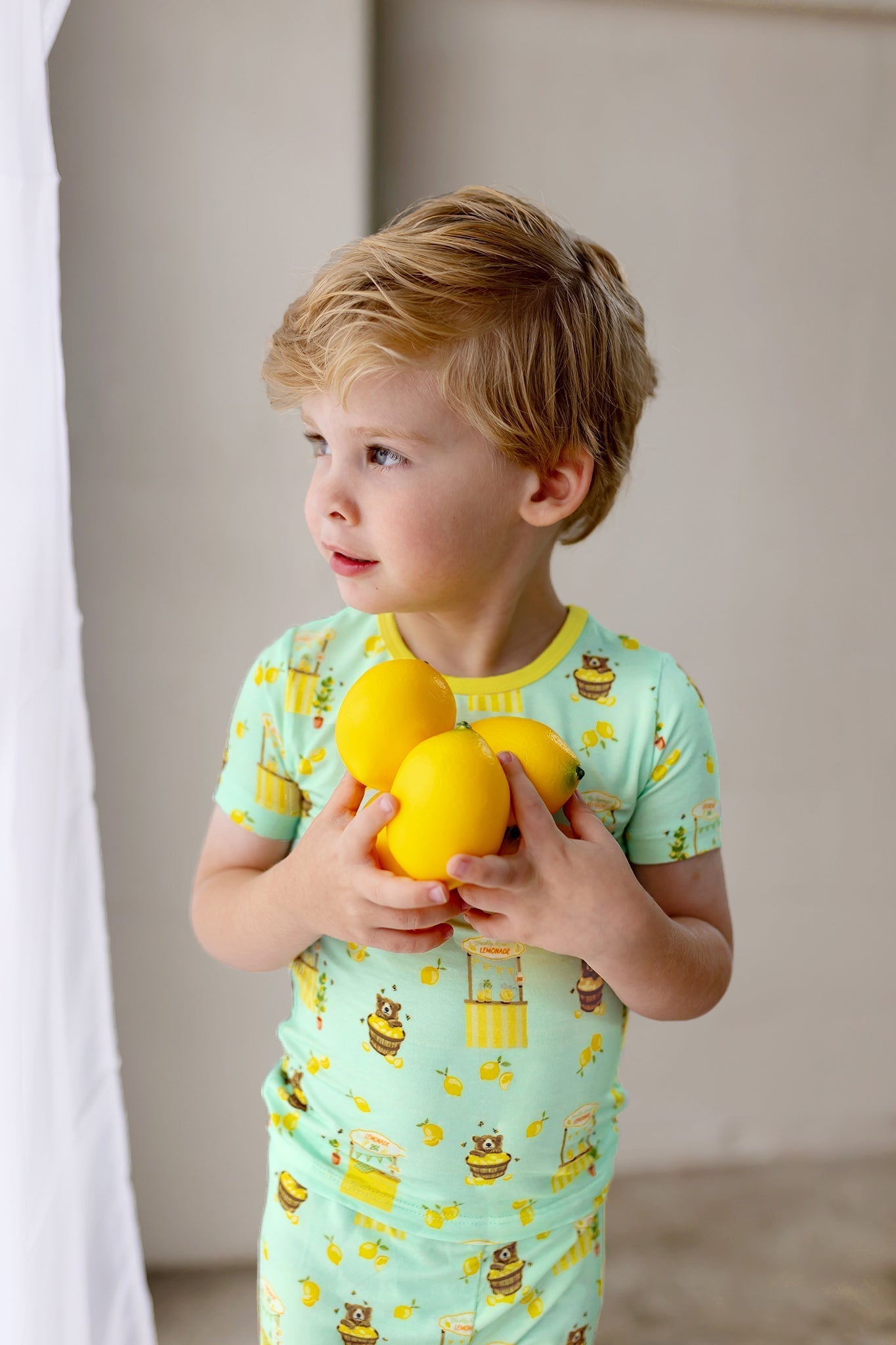 Lemonade Stands & Honey Bears Short Sleeve Pajama Set (2T - 12Y) - Mack & Harvie