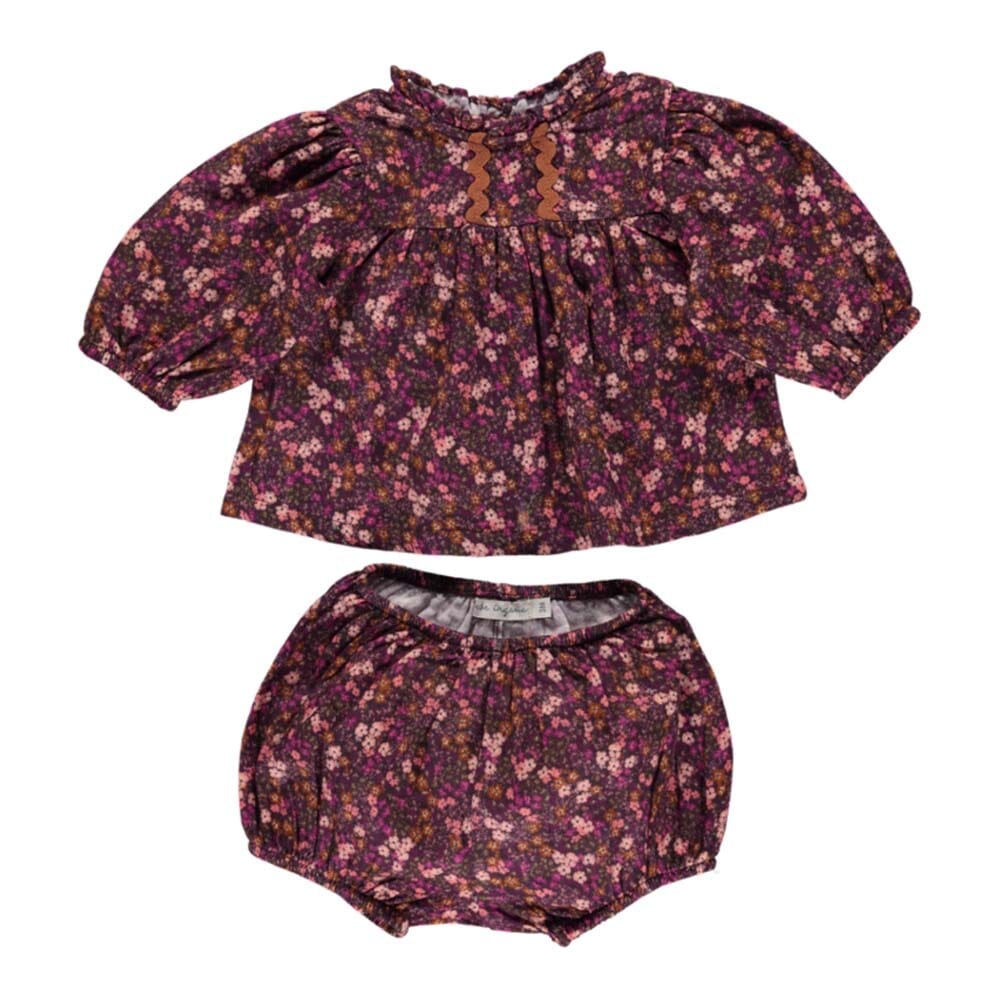 Lena Baby Set - Mulberry Mini Floral - Mack & Harvie