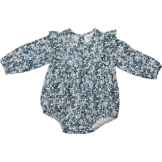 Liberty Floral Long Sleeve Ruffle Bubble Romper - Mack & Harvie