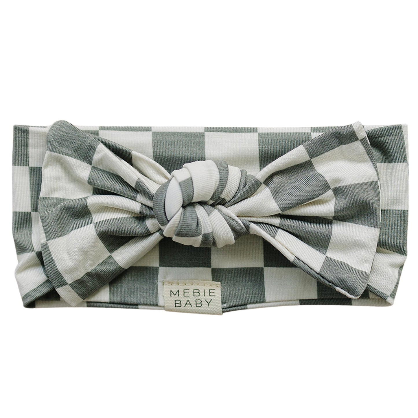 Light Green Checkered Bamboo Head Wrap - Mack & Harvie