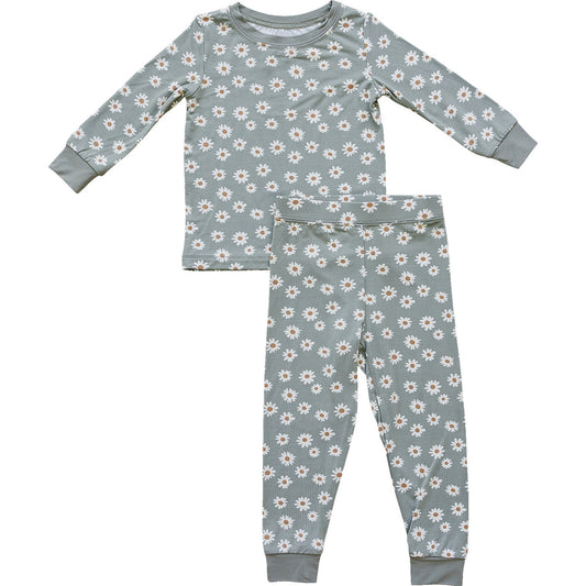 Light Green Daisy Bamboo Cozy Set - Mack & Harvie