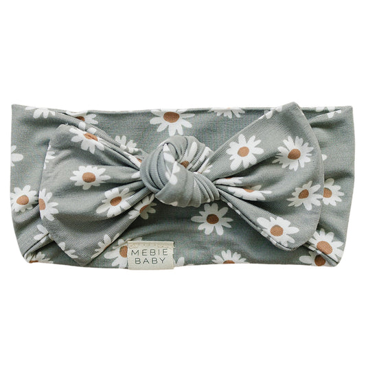 Light Green Daisy Bamboo Head Wrap - Mack & Harvie