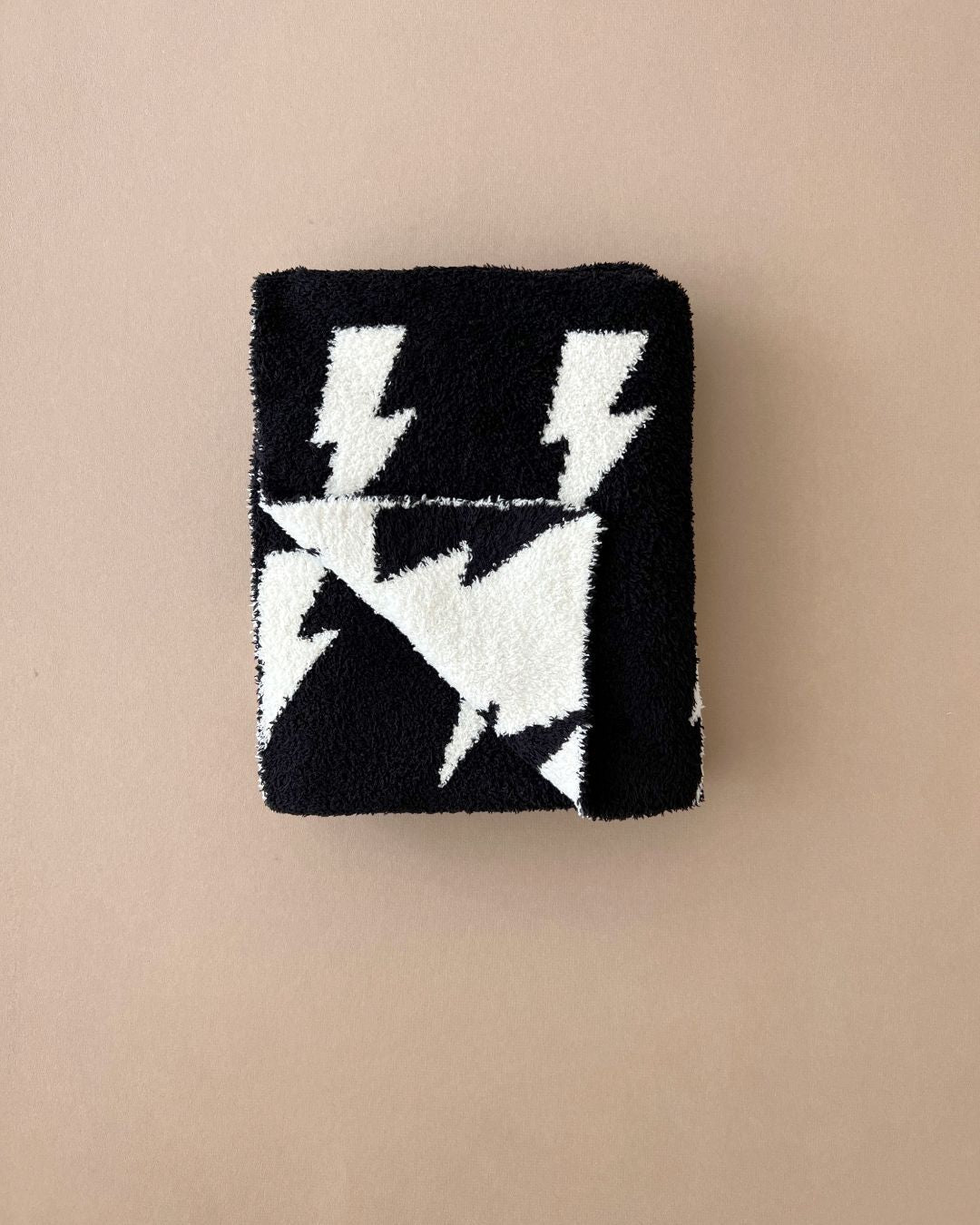 Lightning Bolt Fuzzy Blanket | Black - Mack & Harvie