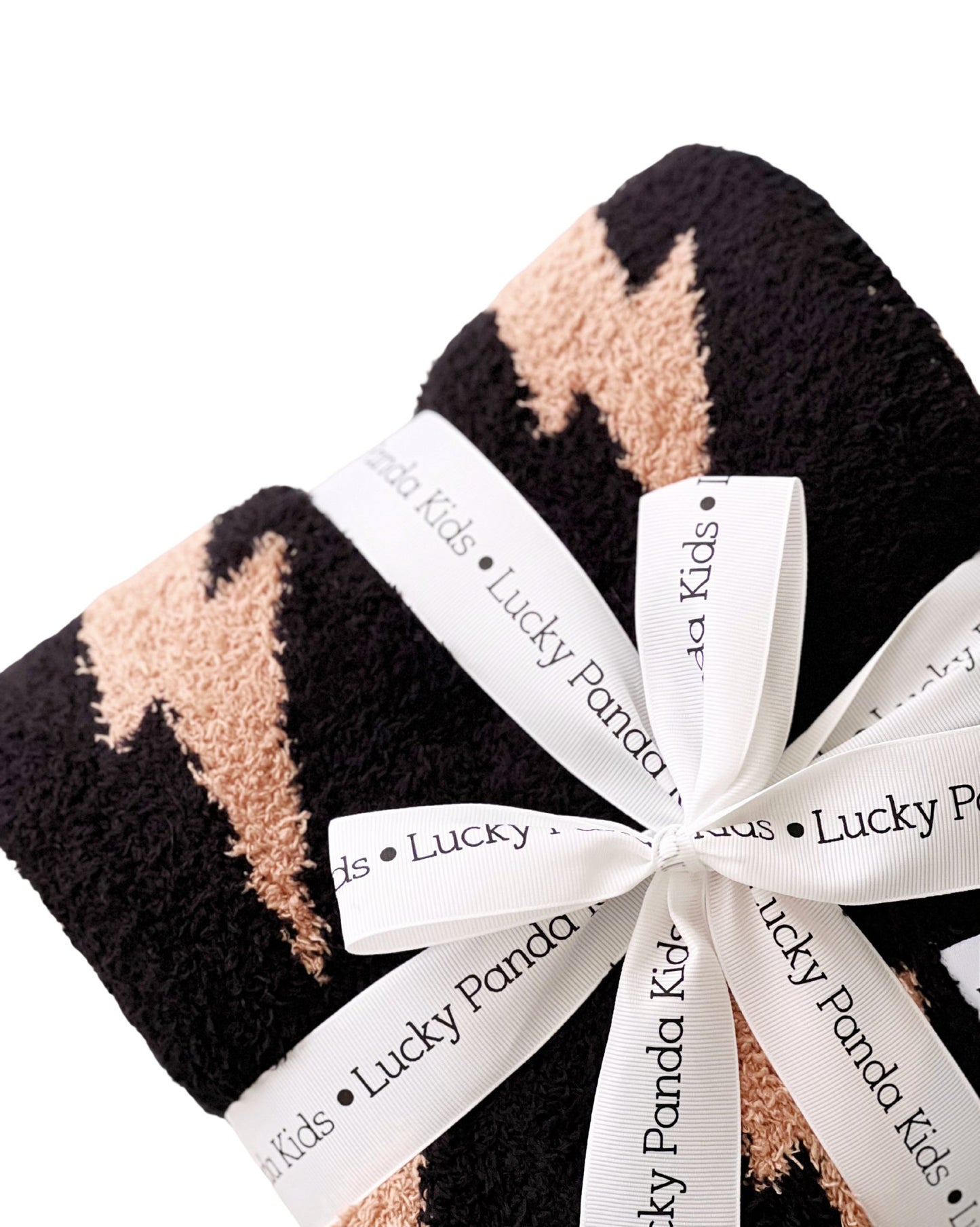 Lightning Bolt Fuzzy Blanket | Mocha - Mack & Harvie