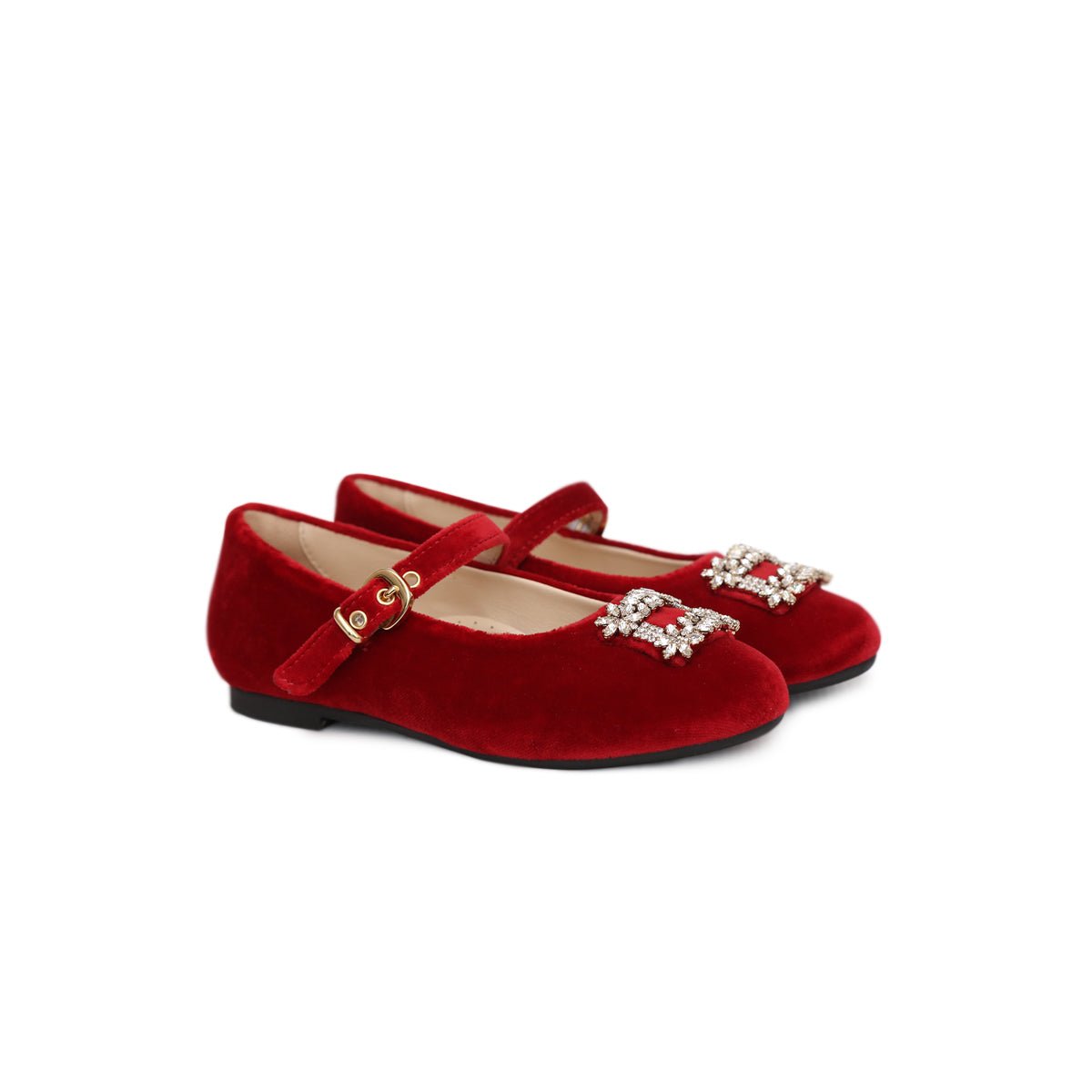 Lila Velvet Shoes in Red - Mack & Harvie