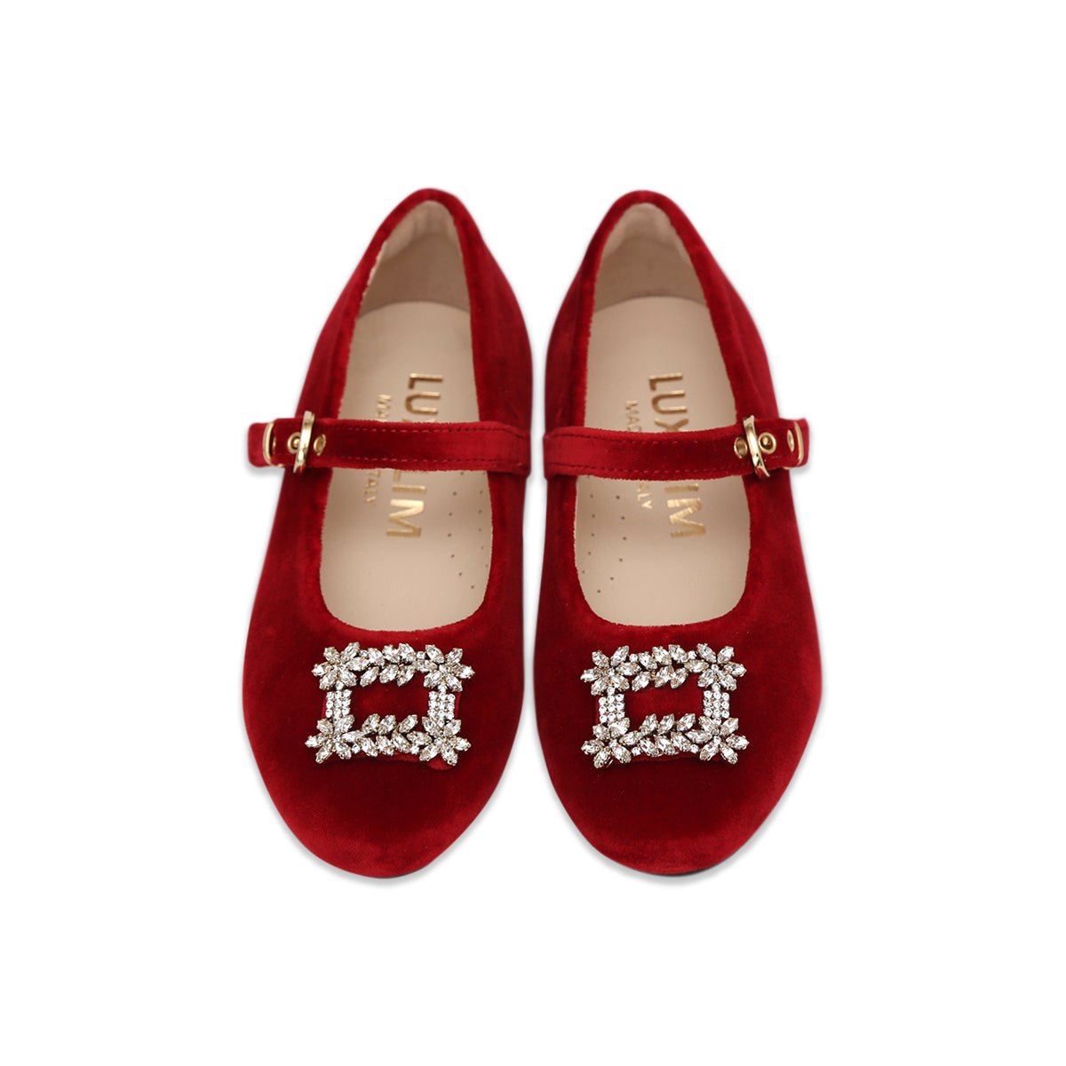 Lila Velvet Shoes in Red - Mack & Harvie