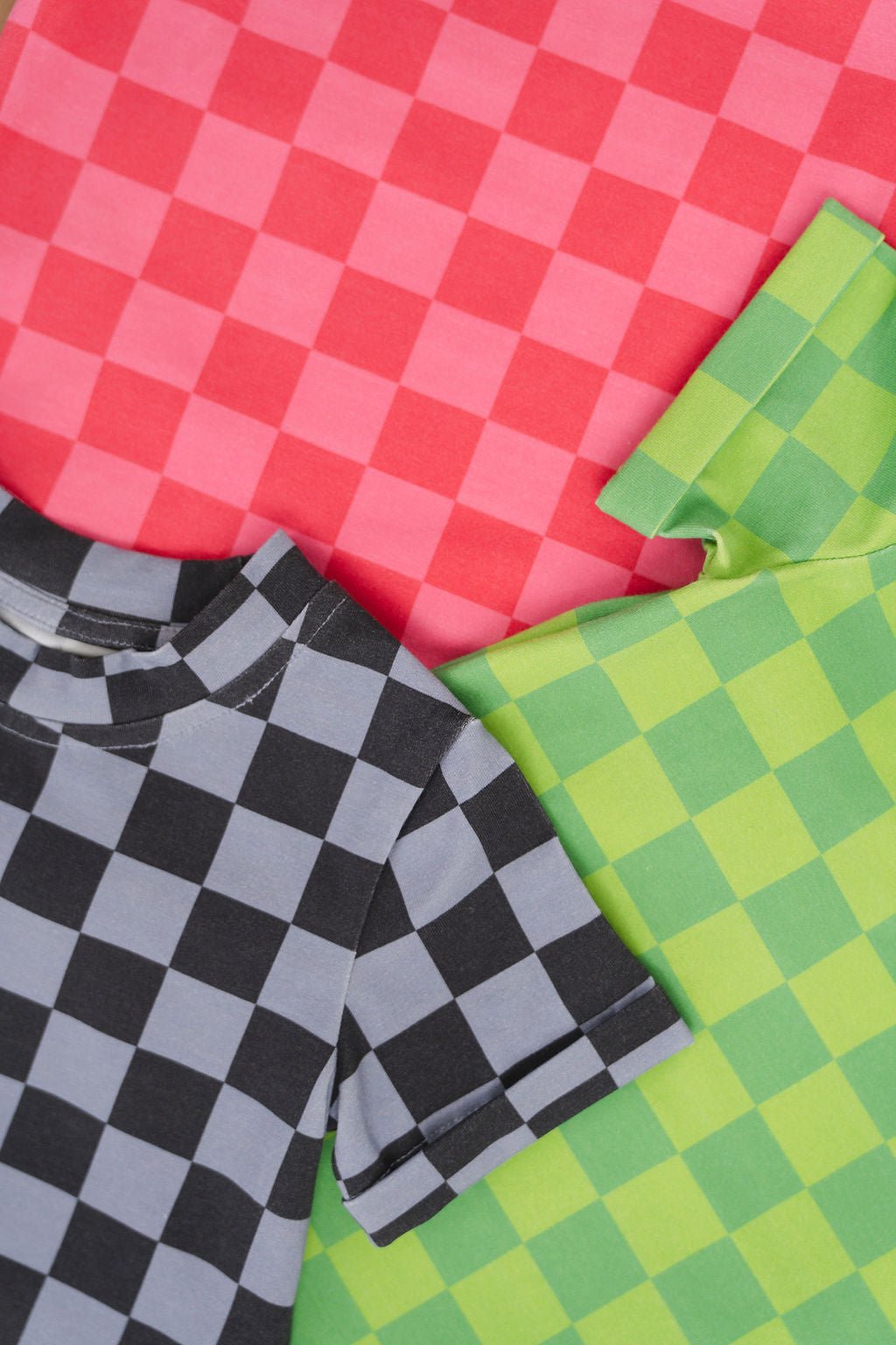 Lime Checkers Kids Tee - Mack & Harvie