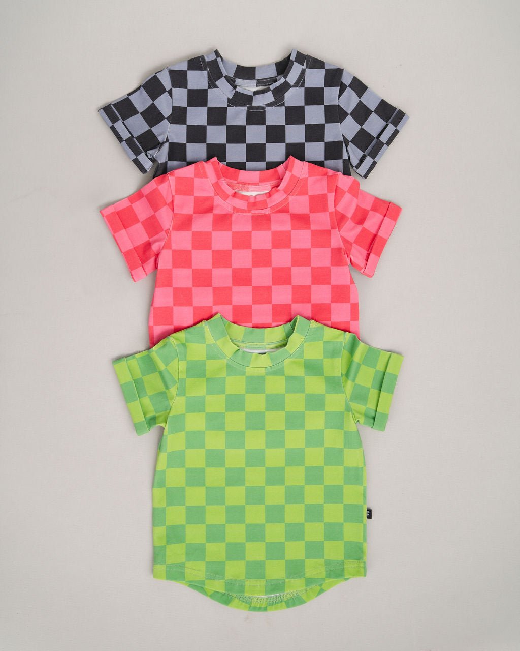 Lime Checkers Kids Tee - Mack & Harvie