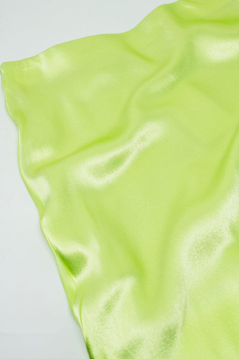 Lime Maxi Silk Skirt With Side Slit - Mack & Harvie