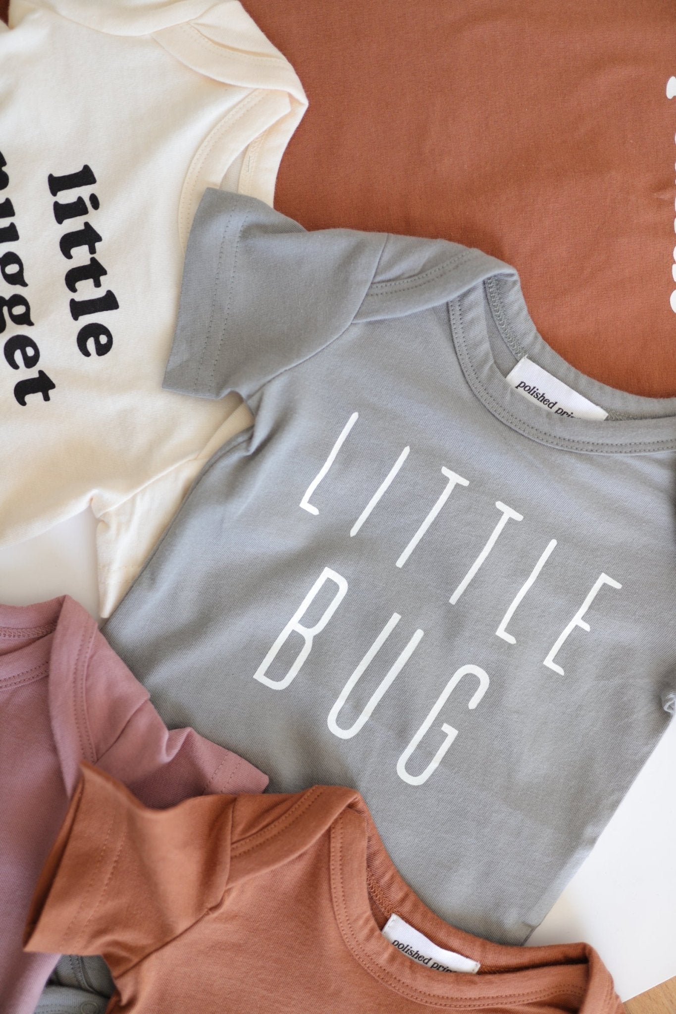 Little Bug Baby Onesie in Moon Mist - Mack & Harvie