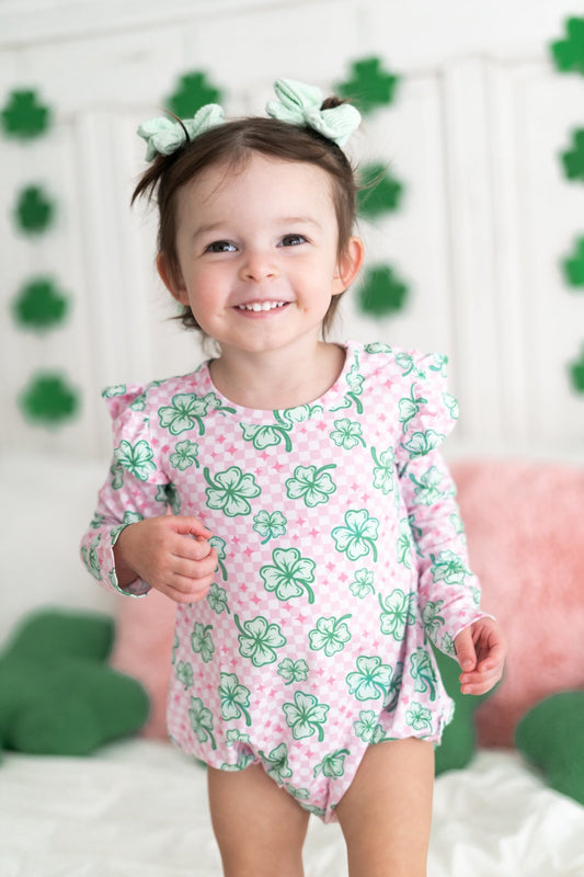 LITTLE MISS SHAMROCK DREAM BUBBLE ROMPER - Mack & Harvie