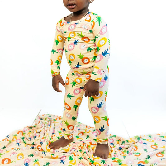 LONG SLEEVE 2 PIECE SETS - Kawaii Pineapple - Mack & Harvie