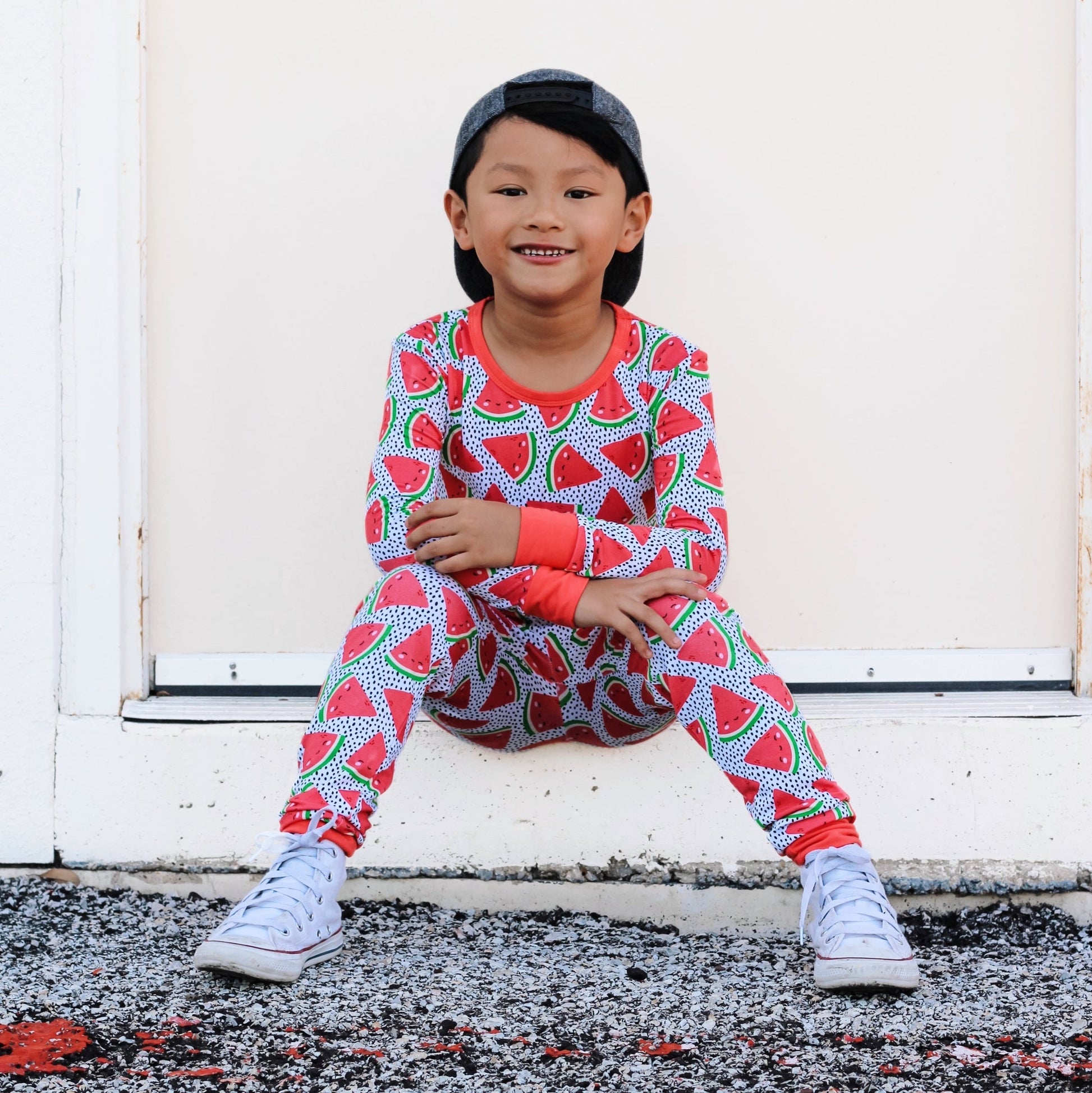 LONG SLEEVE 2 PIECE SETS - Kawaii Watermelon - Mack & Harvie