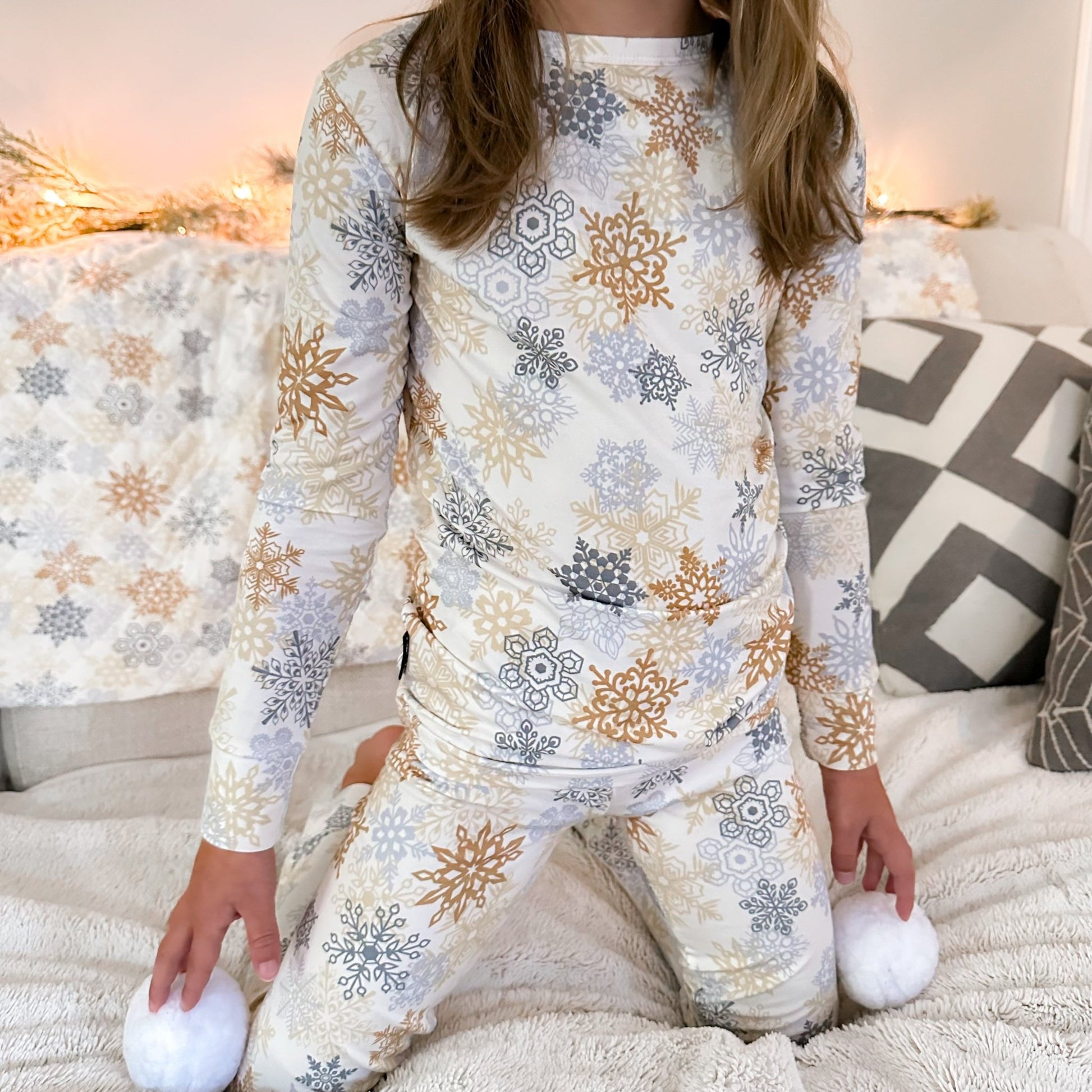 LONG SLEEVE 2 PIECE SETS - Snowflakes - Mack & Harvie