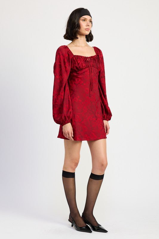 LONG SLEEVE LACE MINI DRESS - Mack & Harvie