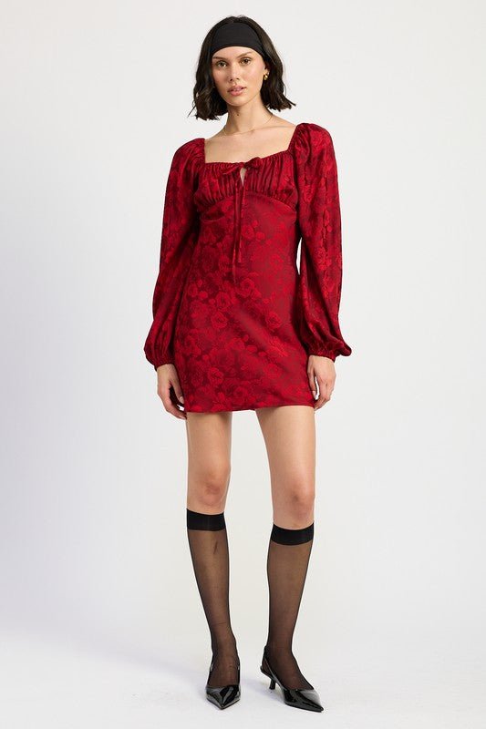 LONG SLEEVE LACE MINI DRESS - Mack & Harvie