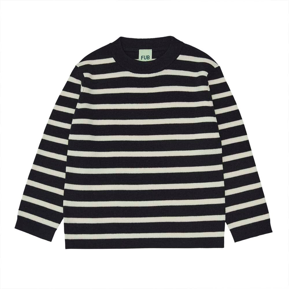 Long Sleeve Sweater Tee - Dark Navy/Ecru - Mack & Harvie