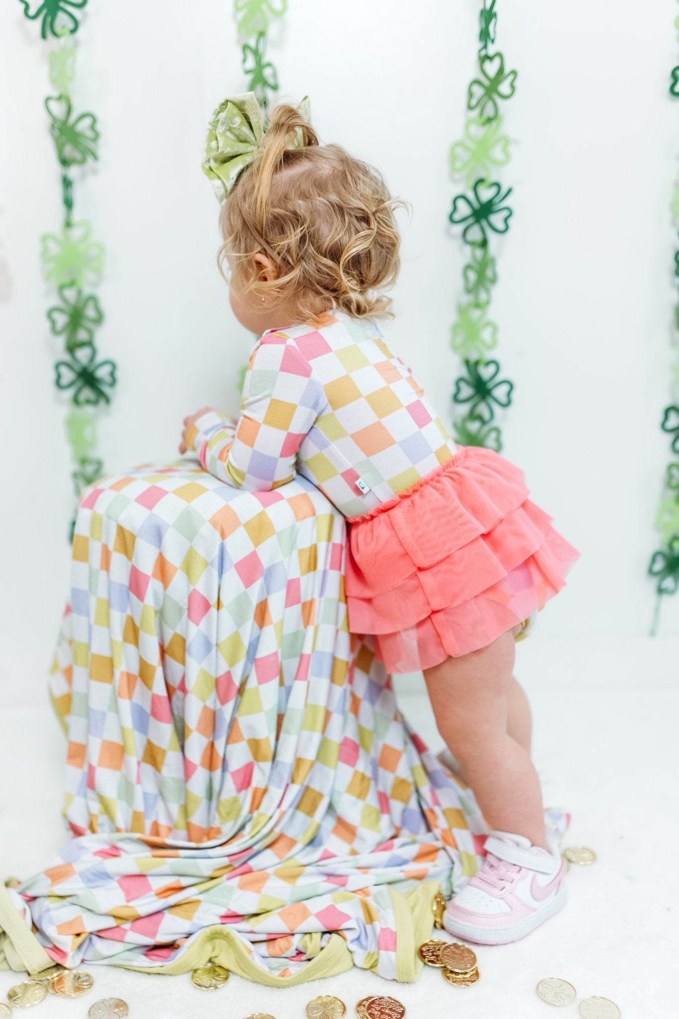 LUCKY CHARM CHECKS DREAM TUTU BODYSUIT DRESS - Mack & Harvie