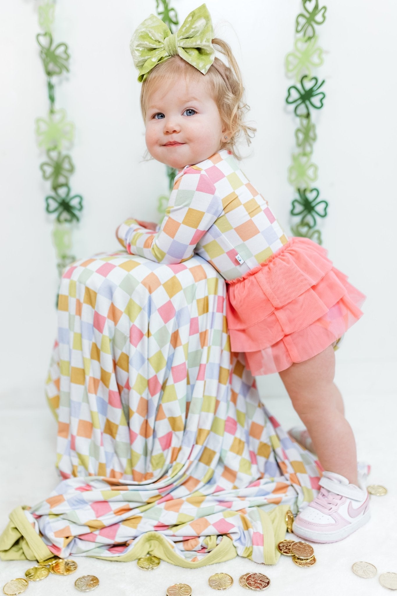 LUCKY CHARM CHECKS DREAM TUTU BODYSUIT DRESS - Mack & Harvie