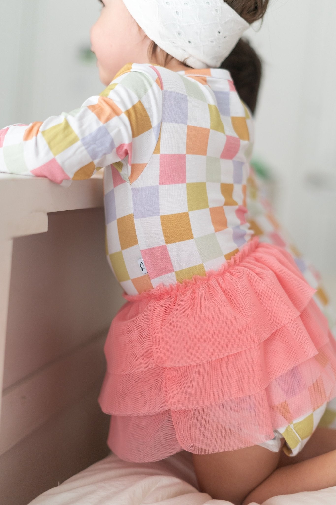 LUCKY CHARM CHECKS DREAM TUTU BODYSUIT DRESS - Mack & Harvie