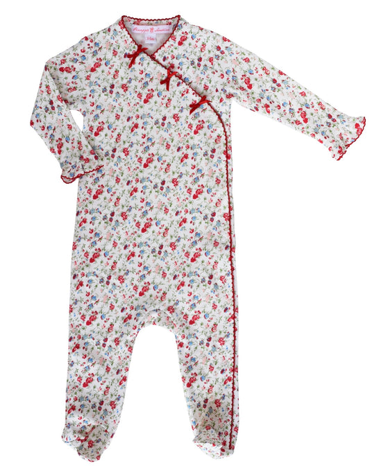 Madison Poppy Floral Footie - Mack & Harvie