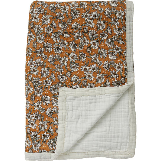 Magnolia Floral Twin Muslin Quilt - Mack & Harvie