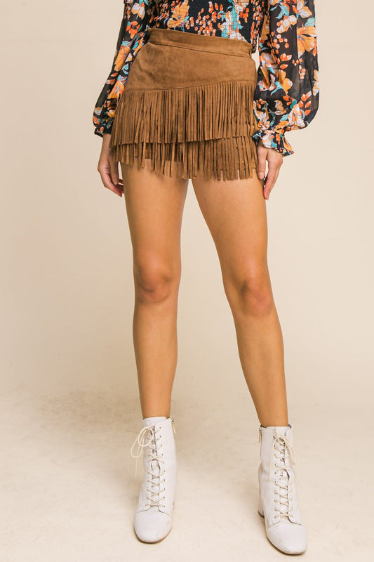 MAKE SOME PLANS SUEDE SKORT - Mack & Harvie