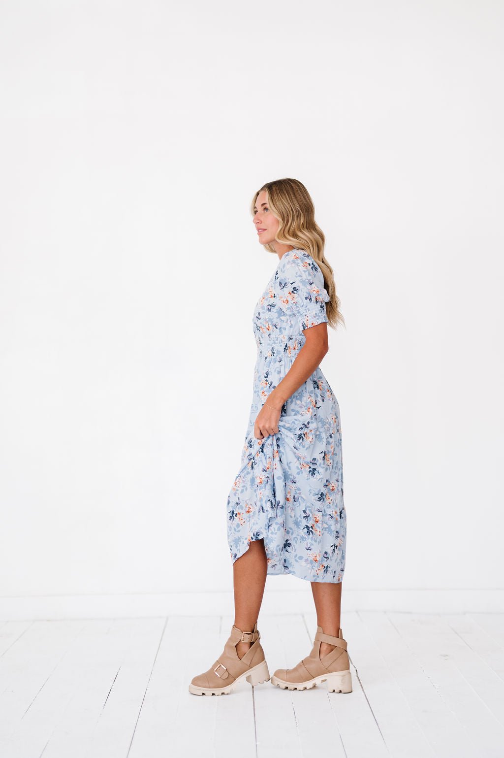 Margo Dress in Sky Blue - Mack & Harvie