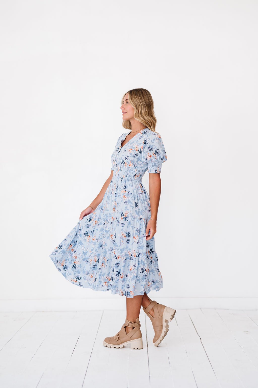 Margo Dress in Sky Blue - Mack & Harvie