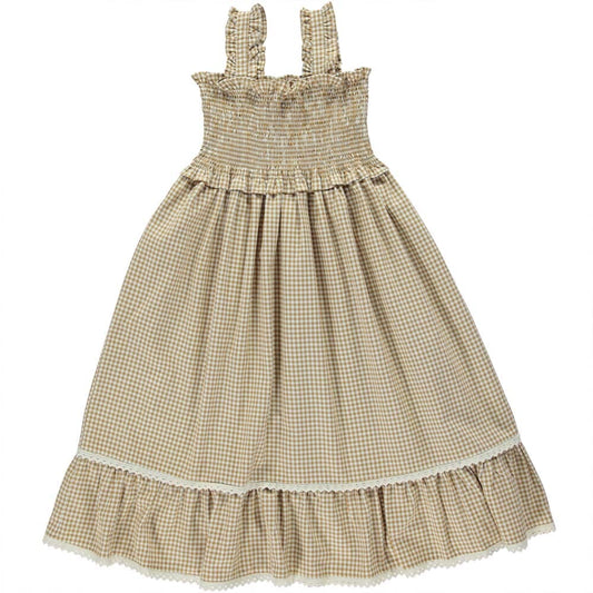 Marion Dress - Caramel Gingham - Mack & Harvie