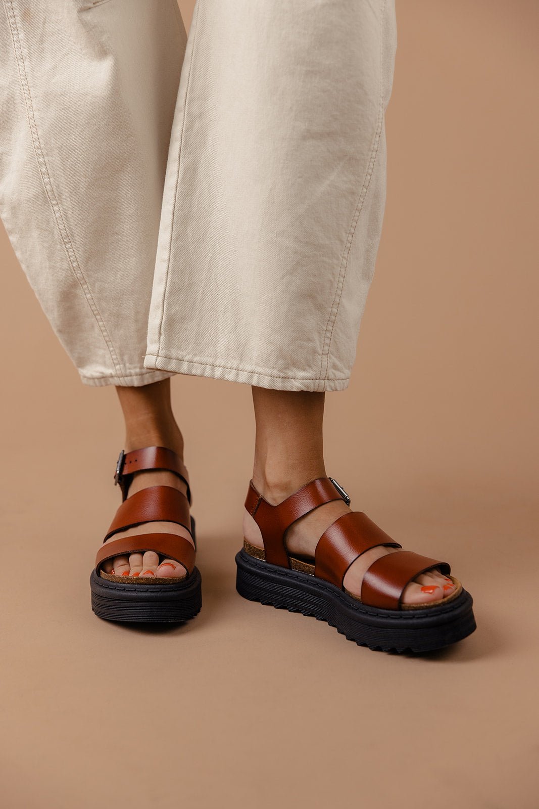 Martita Leather Platform Sandals - Mack & Harvie