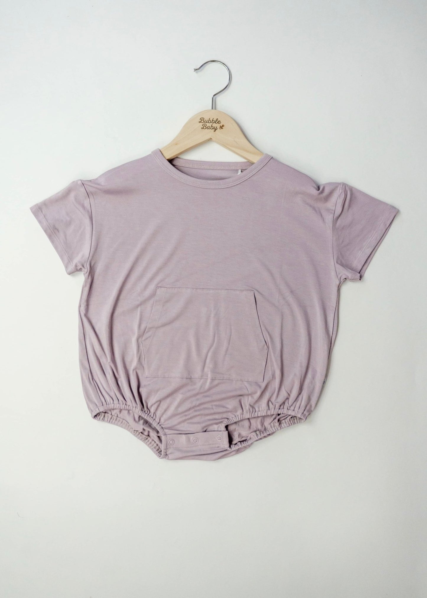 Mauve | Short Sleeve Bubble Romper - Mack & Harvie