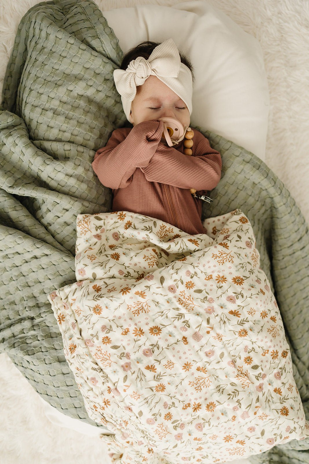 Meadow Floral Muslin Swaddle Blanket - Mack & Harvie