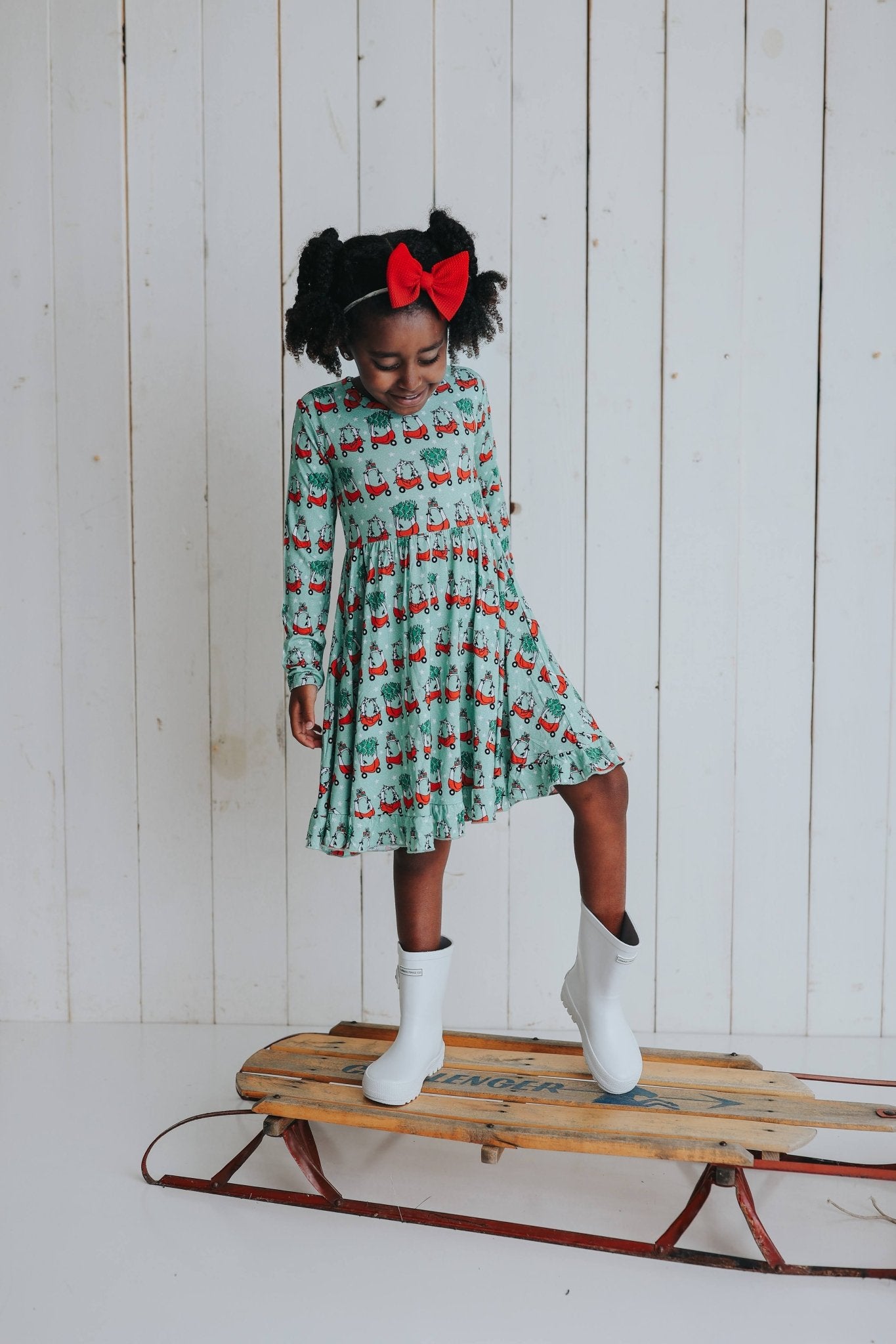 MERRY LITTLE CHRISTMAS DREAM RUFFLE DRESS - Mack & Harvie