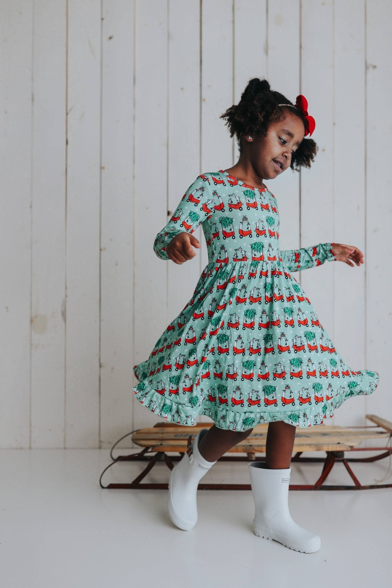 MERRY LITTLE CHRISTMAS DREAM RUFFLE DRESS - Mack & Harvie