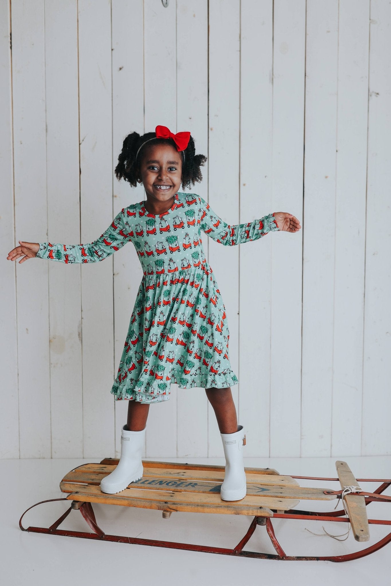 MERRY LITTLE CHRISTMAS DREAM RUFFLE DRESS - Mack & Harvie