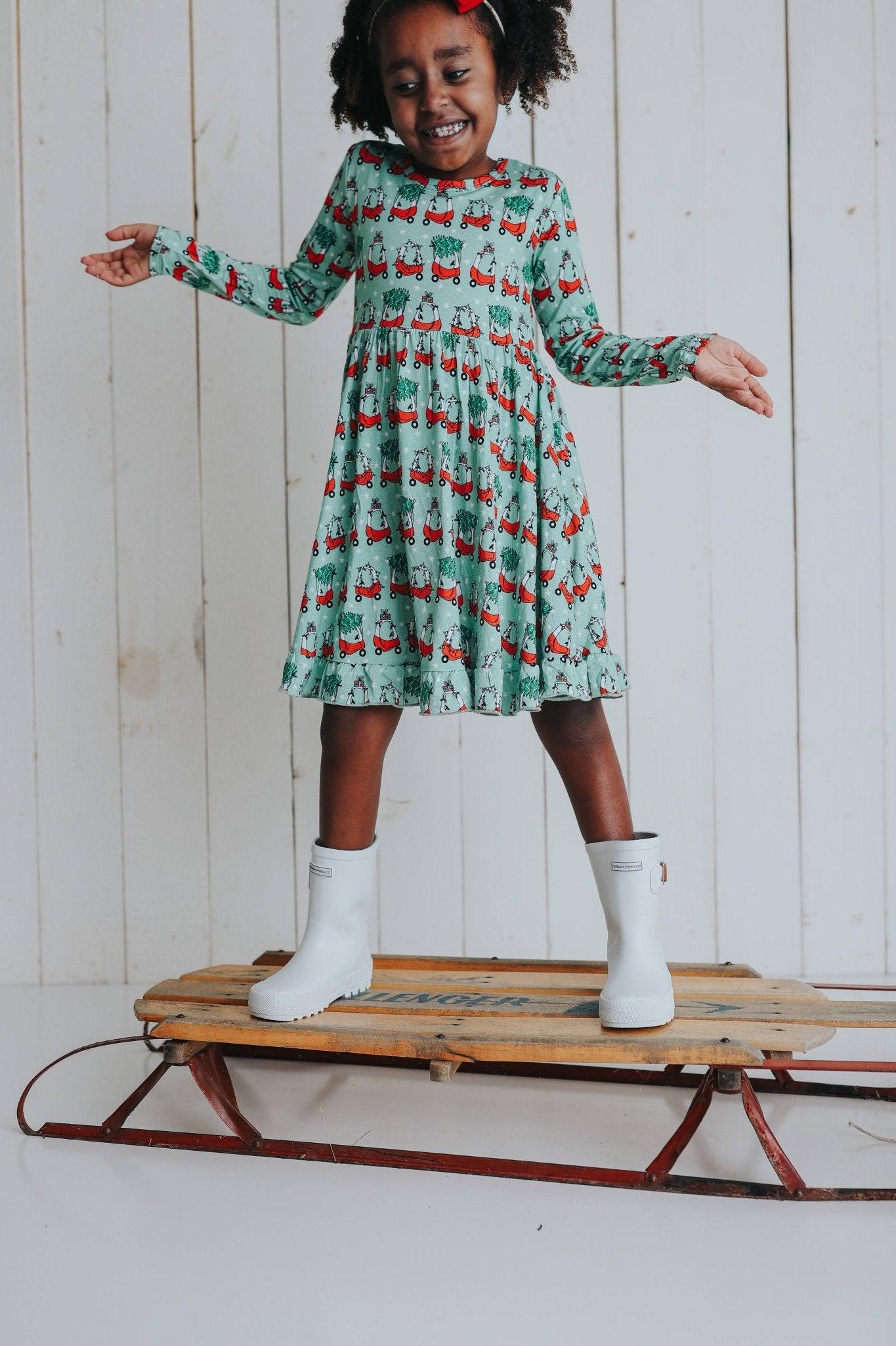 MERRY LITTLE CHRISTMAS DREAM RUFFLE DRESS - Mack & Harvie