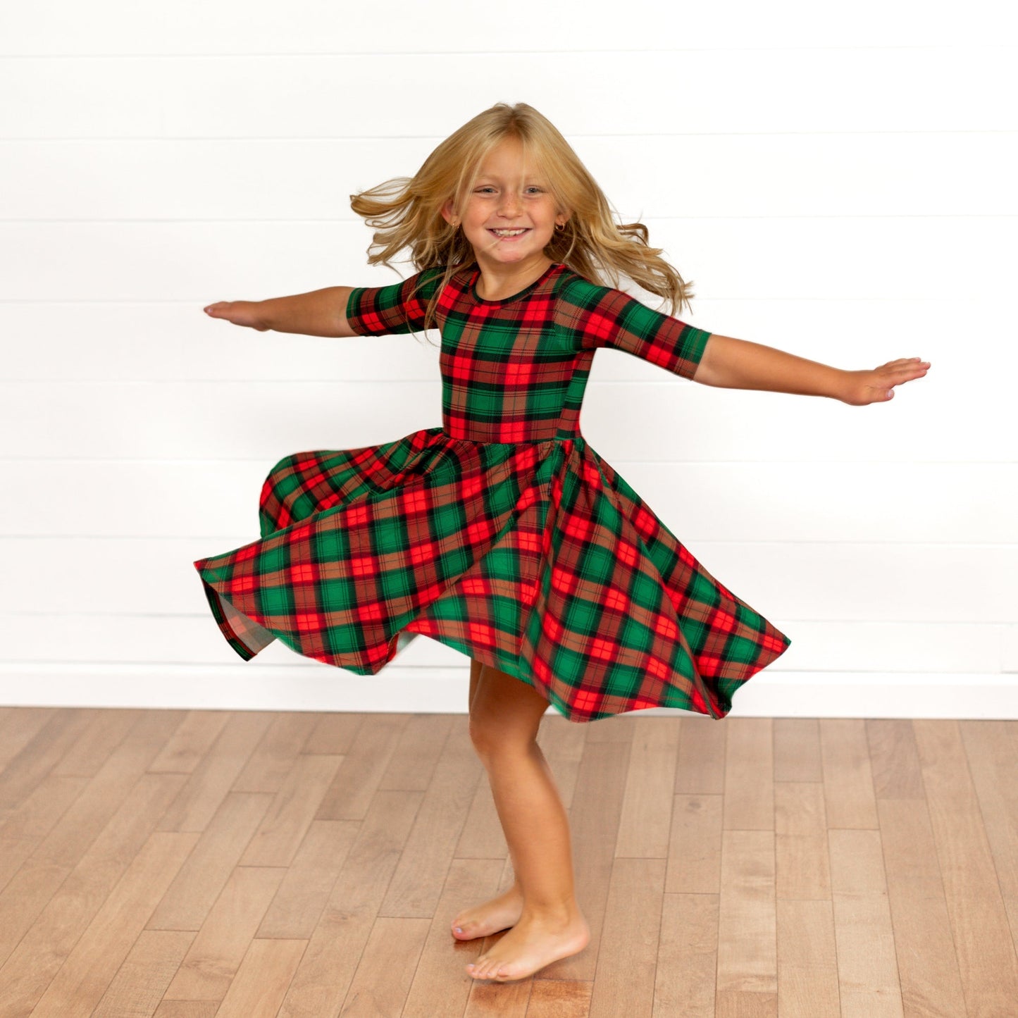 MID SLEEVE TWIRL - Classic Tartan - Mack & Harvie