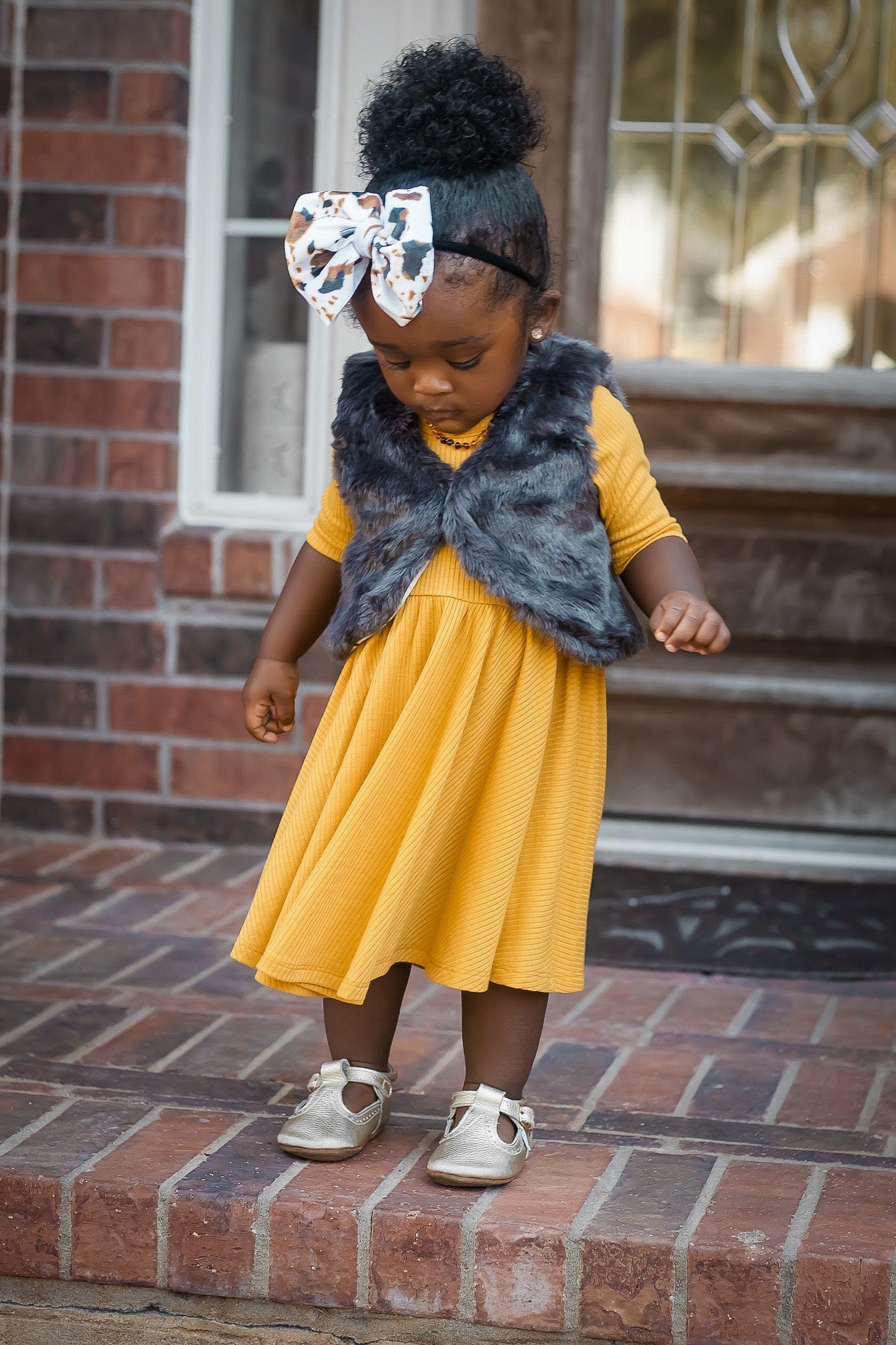 MID SLEEVE TWIRL DRESS - Honey Mustard Ribbed - Mack & Harvie