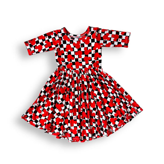 MID SLEEVE TWIRL DRESS - Roo Magic - Mack & Harvie