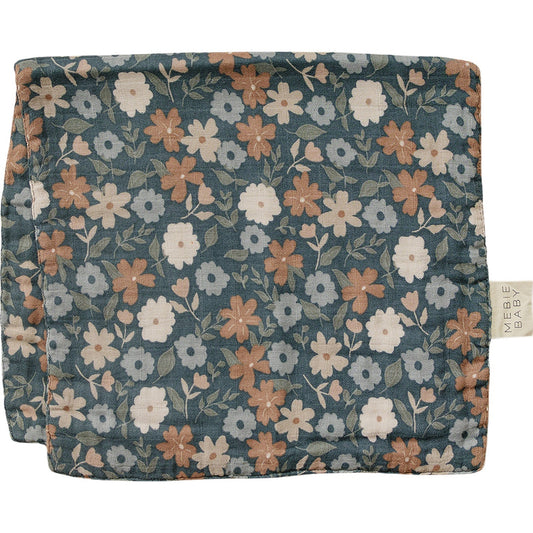 Midnight Floral Muslin Burp Cloth - Mack & Harvie